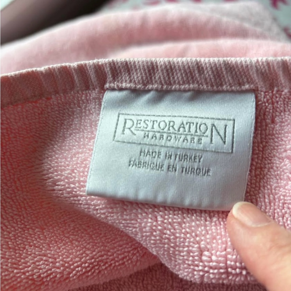 Restoration Hardware Blush Pink Bath Towels: set of 4